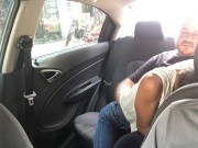 I give my boyfriend a wonderful blowjob in the back seat of the Uber 16/16