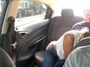 I give my boyfriend a wonderful blowjob in the back seat of the Uber 9/16