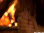 Watch this brunette beauty babe suck his Indian cock 14/16