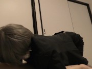 不倫カップル　会社帰りの制服のままで犯して、堅いチンポを欲しがる淫乱熟女 5/16