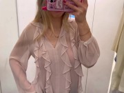 Sexy See Through Try on Haul Hard nipples