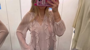 Sexy See Through Try on Haul Hard nipples