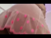 Hot Brazilian girl dancing in a transparent nightgown 9/16