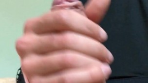 Big dick femboy shoots a thick milky load for you
