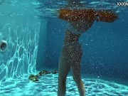 Russian gymnast Mia Split swimming naked 5/16