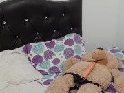 Hot student caresses her clit and rides his plastic cock 4/16