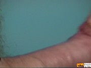 Woman with huge tits and tattooed cunt screams while a man pump her deep on the bed 14/16