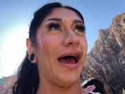 Luna Baby and Flaxk hiking in Las Vegas for a public fuck and facial 16/16
