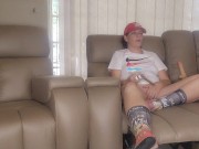 Smoking Stepsis lost a bet and had to fuck a dildo infront of me 2/16