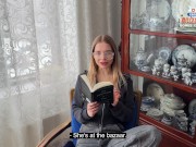 I tore my stepsister's hole. Rough anal sex 1/16