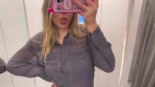 See Through Dresses Try on Haul in the changing room 18+