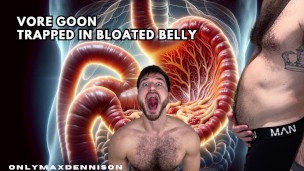 Giant vore bloated belly goon