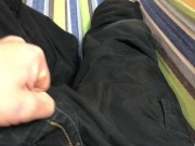 Almost Busted masturbating While Laying In The Hammock 4/16