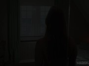 Thin blonde has her fuck hole penetrated by a big black dick 1/16