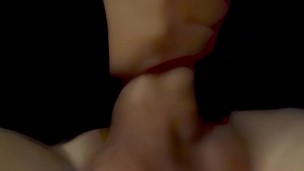 Latina milking my cock on the couch while I watch a movie