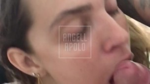 Namorada chupando pau junto com picolé engole toda porra