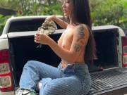 Masturbating in a public park! 4/16