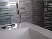 Horny sexy couple having sex in the shower with kissing 1/16