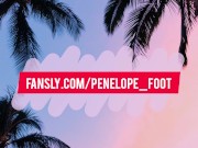 Giving a footjob to My boyfriend while he adores My feet