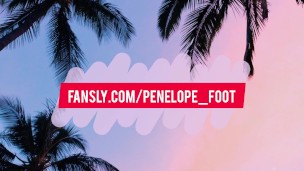 Giving a footjob to My boyfriend while he adores My feet