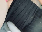 Pussy playing while driving to meet my family 5/16