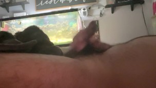 Solo jerk while daddy is at work