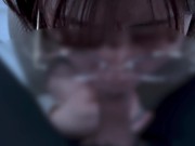 清楚系のメガネ女子が口内射精されてちゃう♡ cum im mouth blowjob 10/16