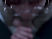 清楚系のメガネ女子が口内射精されてちゃう♡ cum im mouth blowjob 12/16