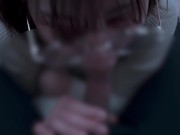 清楚系のメガネ女子が口内射精されてちゃう♡ cum im mouth blowjob 14/16