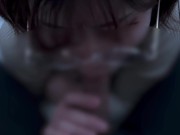 清楚系のメガネ女子が口内射精されてちゃう♡ cum im mouth blowjob 15/16