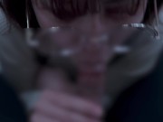 清楚系のメガネ女子が口内射精されてちゃう♡ cum im mouth blowjob 16/16