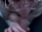 清楚系のメガネ女子が口内射精されてちゃう♡ cum im mouth blowjob 4/16