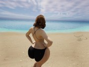 Cheating MILF gets fucked on a private beach
