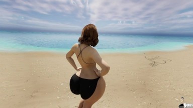 Cheating MILF gets fucked on a private beach