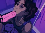 Anime Girl Curly Rican gets dominated by the PURGER 12/16