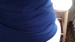 Saturday morning and streching with my Big dildo