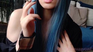 Adorable Egirl Smoking and showing her pussy (full vid on my ManyVids/0nlyfans)