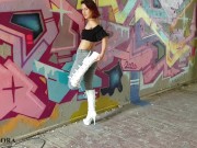 Perfect Ass in Tight Jeans & Boots ASMR Walking 14/16