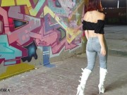 Perfect Ass in Tight Jeans & Boots ASMR Walking 15/16