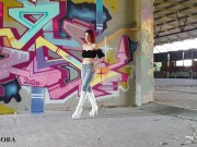 Perfect Ass in Tight Jeans & Boots ASMR Walking 2/16