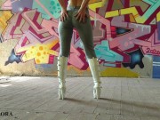 Perfect Ass in Tight Jeans & Boots ASMR Walking 8/16