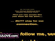 Big boobs babe behind the scenes cum on ass cleanup, naked dick pic rating, public club, goofy nude joking - Lelu Love 1/16