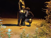 Simply perfect! A whore that is used as exactly what most cunts are a fucking living urinal! 2/16