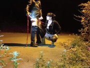 Simply perfect! A whore that is used as exactly what most cunts are a fucking living urinal! 5/16