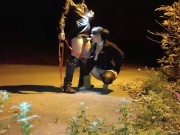 Simply perfect! A whore that is used as exactly what most cunts are a fucking living urinal! 6/16