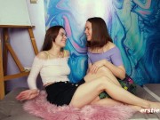 Ersties - Sexy Brunette Friends Satisfy Each Other's Lesbian Urges 6/16