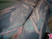 Sexy dreadlock hippie with glasses getting ANAL fucked - POV, ass to mouth, facial cumshot 16/16