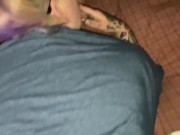 Smoking BBW sucks cock swallows cum, bbw doggystyle smoking takes a creampie 10/16