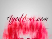 HE massages the sexy, full boobs and pushes the skirt down. Enjoy more on Oldnanny 1/16