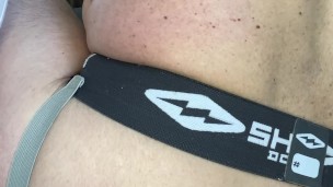 Jockstrap Daddy riding my dildo